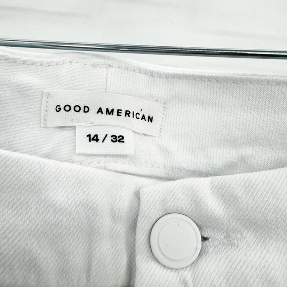 Good American Women's White Good Legs Crop Mini Boot Jean Size 14/32 NWT - Picture 12 of 12